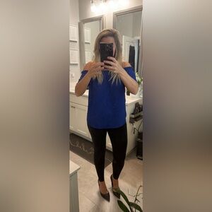 Royal Blue Off-Shoulder Blouse